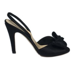 Kate Spade Satin Bow Slingback Heels, Size 10M